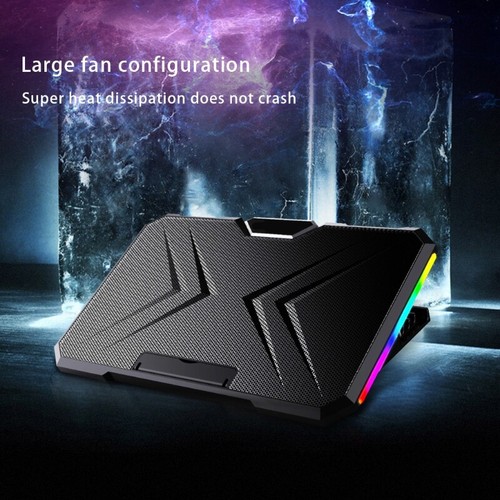 Laptop Cooling Base Support 11 to 16" Laptop Notebook Dual Turbo Fan for Gaming - Photo 4/8