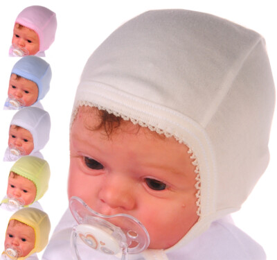 Mütze Babymütze Erstlingstütze Haube 32 34 36 38 für Neugeborene