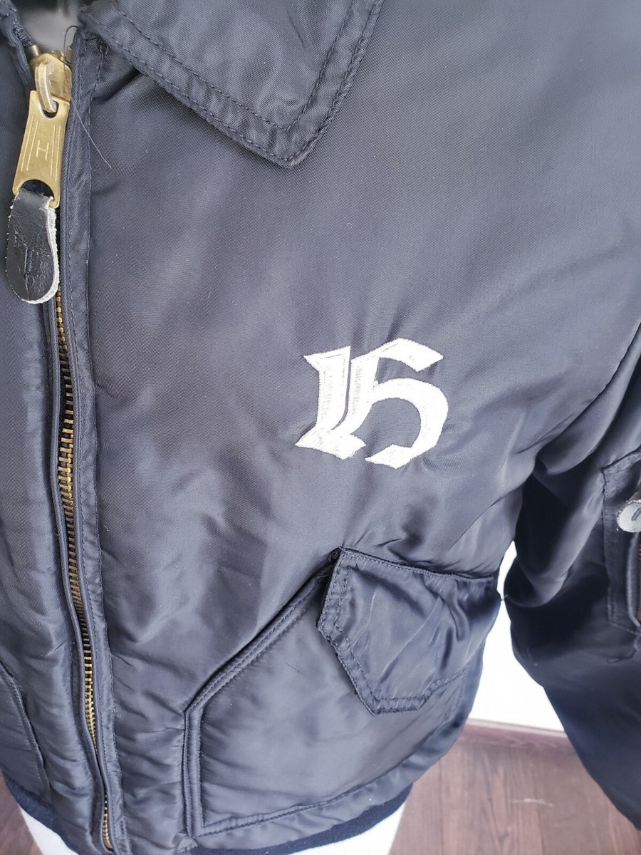 Bomber Jacket Hooligan Streetwear - Noir - Taille M - Vintage Rare