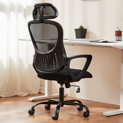 Office Computer Desk Mesh Chair Ergonomic High-Back Mesh Rolling Work Chairs