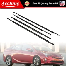 For 2010-2015 Toyota Prius Door Belt Molding Weatherstrip Front & Rear Set of 4