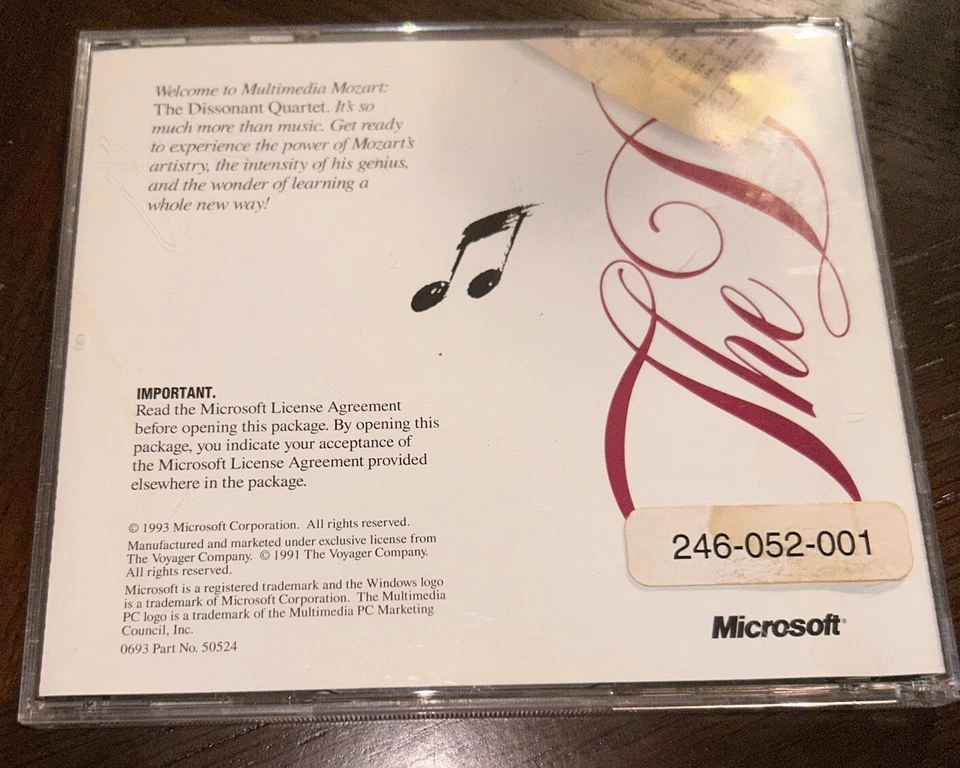 Microsoft Multimedia Mozart The Dissonant Quartet Interactive Musical Vintage PC - Image 2 of 4