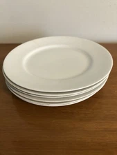 Vintage white 6 1/2” Penna China Co. Florence Semi Porcelain Plates (set Of 6)