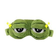 Plush Frog Sleep Mask – Funny Adjustable Eye Cover for Restful Night