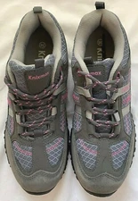 Knixmax Women's Lightweight Non-Slip Trekking Sneakers Gray 5W US