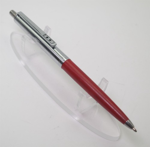 Vtg Paper-Mate Red Barrel Ball point pen Mexico made (needs fill) PaperMate