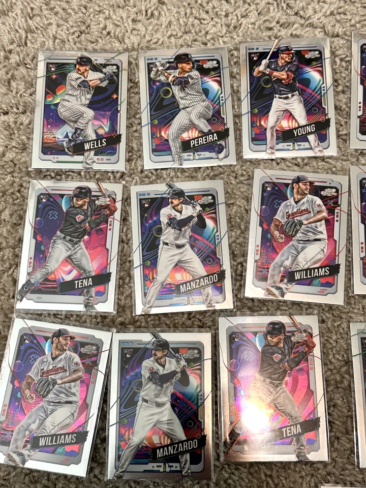 Lote (44) ToppS Cosmic Rookie 2024 Merrill Dominguez Caminero Wells Meadow y más Foto 3 de 4