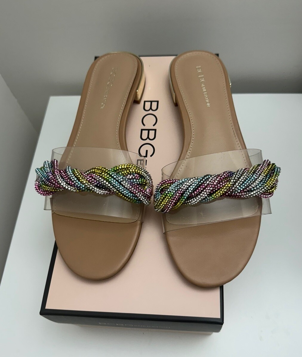 BCBGENERATION Darli Embellished Flat Sandals Size… - image 2