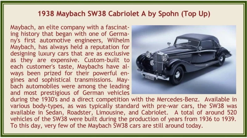 MAYBACH SW38 Cabriolet A by Spohn - 1938 - black - ESVAL 1:43 - Immagine 2 di 4