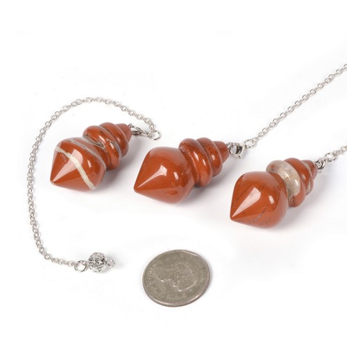 Natural Gemstone Dowsing 40mm Crystal Healing Chakra Reiki Point Pendulum - Picture 3 of 35