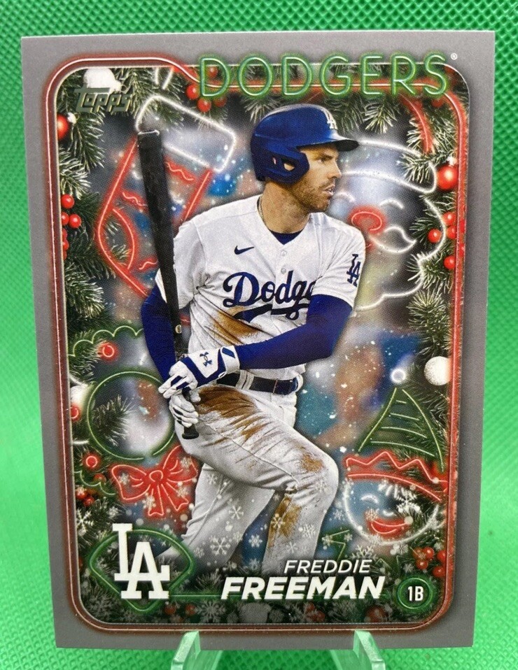 Freddie Freeman 2024 Topps Holiday Silver Glitter #H56 Los Angeles Dodgers