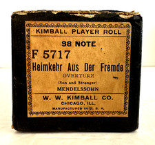 Kimball Player Piano Music Word Roll HEIMKEHR AUS DER FREMDE F 5717 Vintage RARE