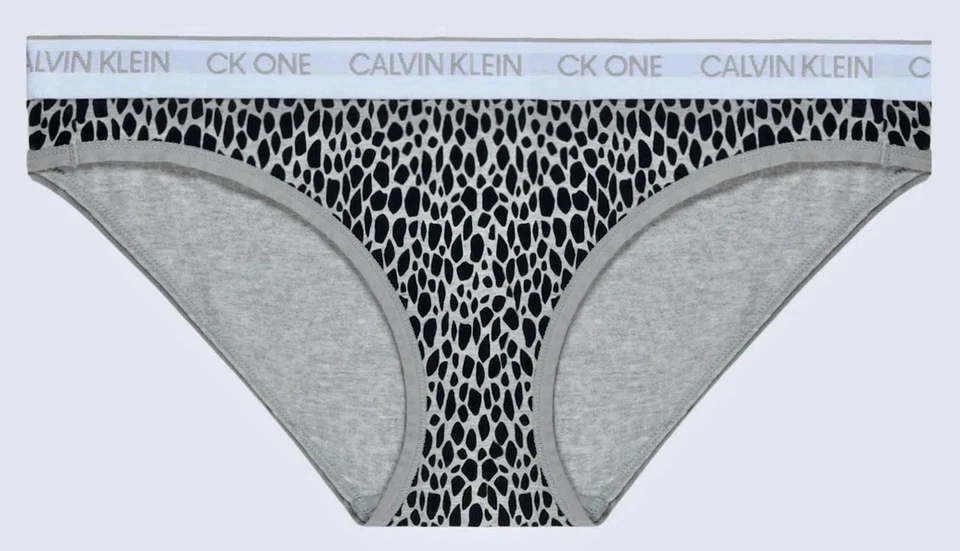 CALVIN KLEIN CK One Algodón Mini Jirafa Estampado Gris Bikini Panty Mujer XS S M L XL Foto 4 de 4