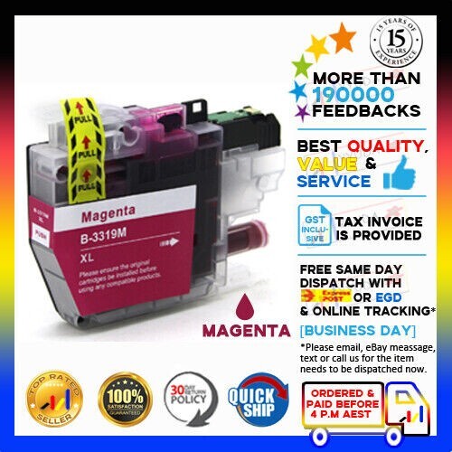 12pcs NoN-OEM LC3319XL Ink for Brother MFCJ5330DW MFC5730DW MFCJ6530DW Printers - Picture 4 of 5
