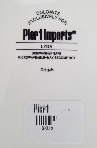 11 Pier 1 Lyda Dolomite Dinner Plates 10¾" Floral Scrolls 2009 - Picture 7 of 7