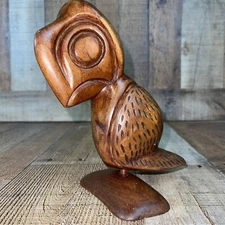 Mid Century Modern Wood Tucan 8 inches