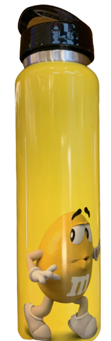 M&M's World Yellow Characters Flip Lid Bottle 25oz New with Tag | eBay