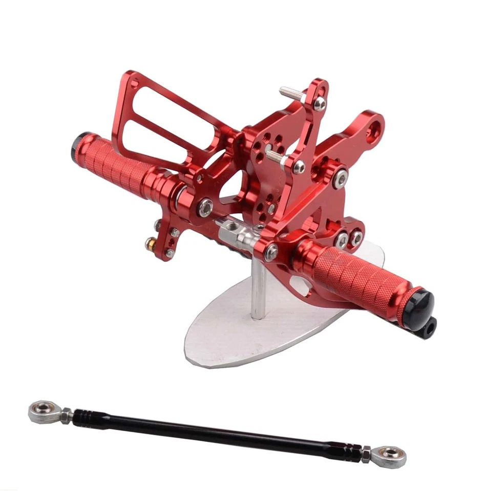 Juego de estriberas traseras CNC rojas pedal para Honda CBR893RR CBR919RR CBR400 Foto 3 de 3