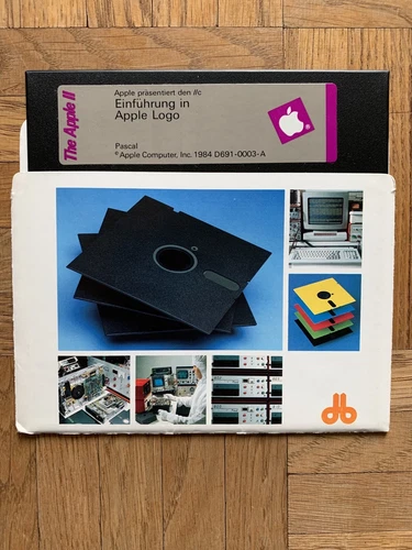 APPLE II Einführung in Apple Logo //c Diskette Pascal 5,25’’ Floppy Disk 1984