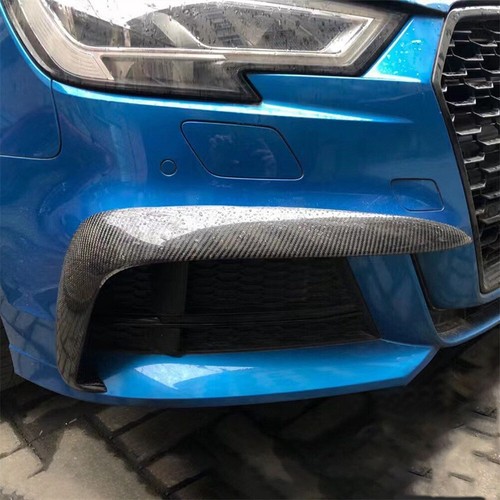 Real Carbon Fiber Front Bumper Spoiler Air Vent Cover For Audi A3 A4 S3 S4 17-19 - Bild 2 von 19