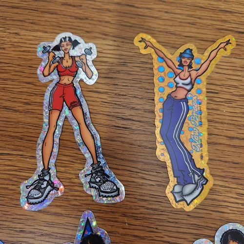 Vintage Y2k 90s NEW New Breed GIRL POWER Prism Vending Machine Stickers FULL SET - 第 6/12 張圖片
