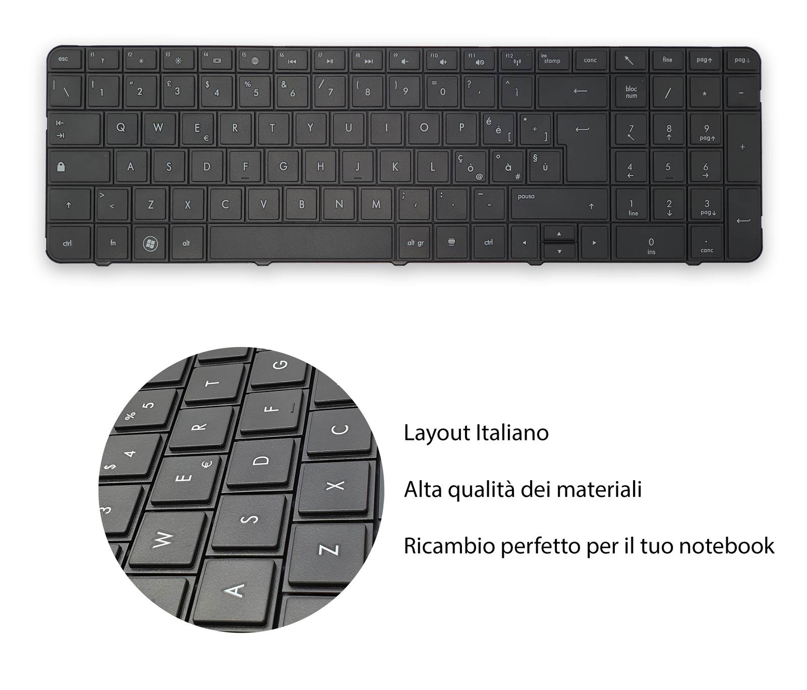 Tastiera Italiana Compatibile Con HP 646125-061 - Layout QWERTY IT, Nuova E Originale - Foto 5