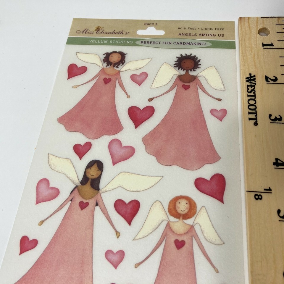 Angel Collection Sheets Angel Heart Sticker Vellum Scrapbook Card Making Crafts 7 Sheets Miss ...
