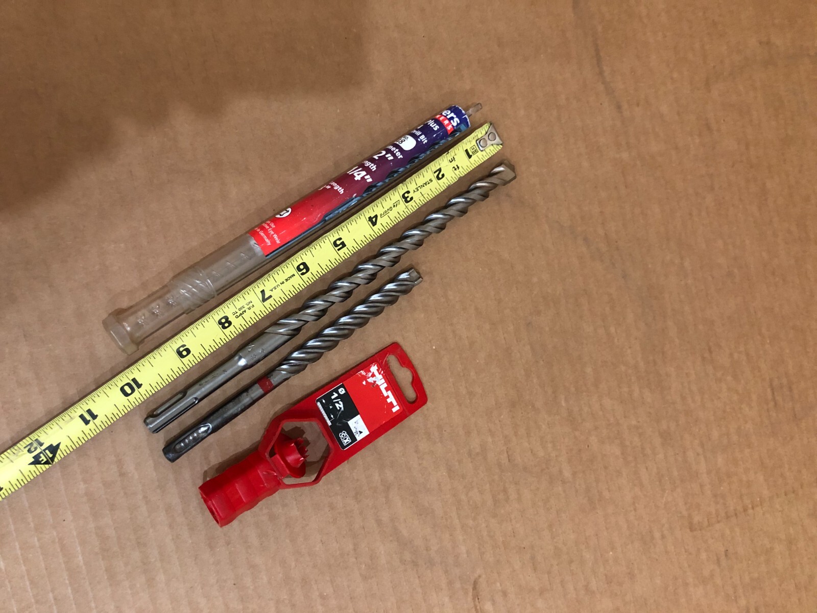 HILTI TE 1/2" X 6" & ANSI 1/2" X 10" SDS PLUS Concrete Hammer Drill