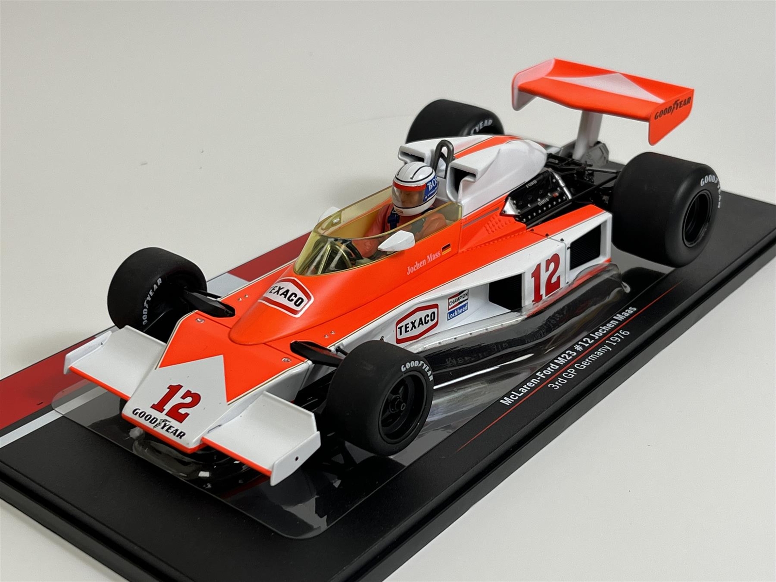 McLaren Ford M23 #12 Texaco Jochen Maas 3rd GP Germany 1976 1:18 MCG 18613F