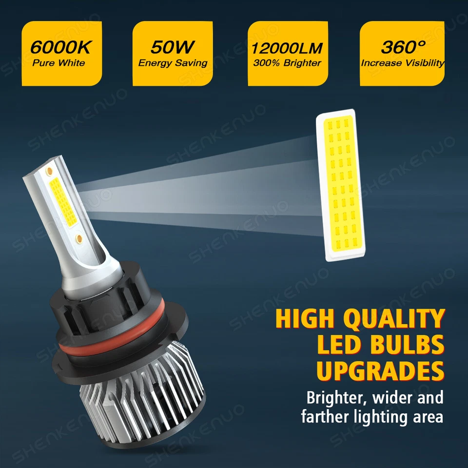 For 2005-2019 Nissan Frontier - LED Headlight High Low Beam Fog Light Bulbs - Image 3 of 4