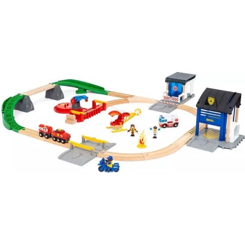 BRIO 36025 Rescue Team Train Set 44pc Brand New - Picture 2 of 10