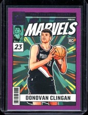 2024-25 Donovan Clingan Donruss Net Marvels Press Proof Purple #1 Trail Blazers