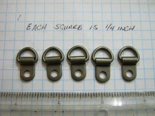 5 Boot lace rings Antique Brass colored camp repair speed swivel shoe hook shoe 