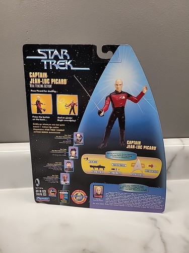 Figurina Playmates STAR TREK CAPTAIN JEAN-LUC PICARD Warp Factor serie 1 1997 nuova con scatola - Foto 2 di 6