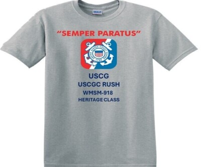 USCGC RUSH  WMSM-918* HERITAGE CLASS *SHIRTS.USCG OFFICIALLY LICENSED
