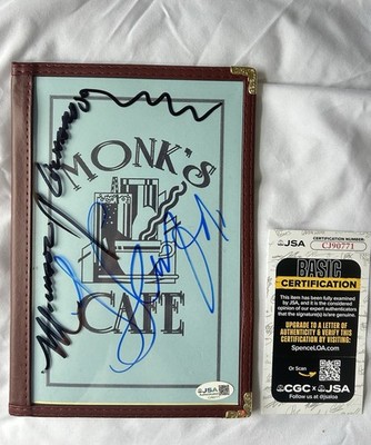 Michael Richards & Jerry Seinfeld Signed Monks Cafe Menu