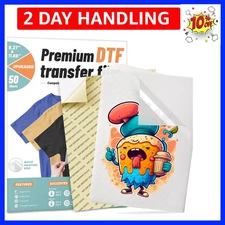 DTF Transfer Film, 50 Sheets 8.5"*11" DTF Paper with Smart Printing Pad for A...