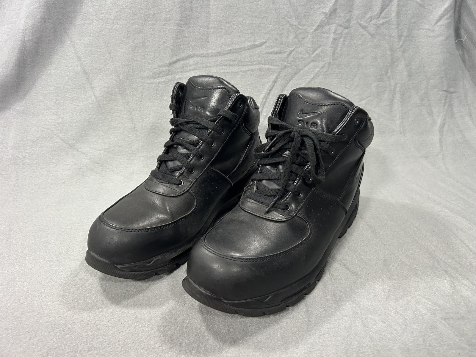 S Size 14 Triple Black Leather Waterproof