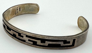 Mexico Sterling Silver Cuff Bracelet Vintage 21.3g
