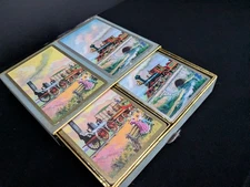 VTG Congress Train/Railroad Playing Cards  Cel-u-tone Finish US Playing Card Co.