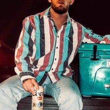 Men’s Retro Western Striped Shirt | Long Sleeve Button Up Cowboy Rodeo Shirt NEW