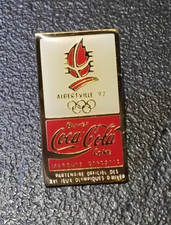 Pin’s Sport Jeux Olympiques d’Hiver Albertville 1992 Publicité Coca-Cola (1812)