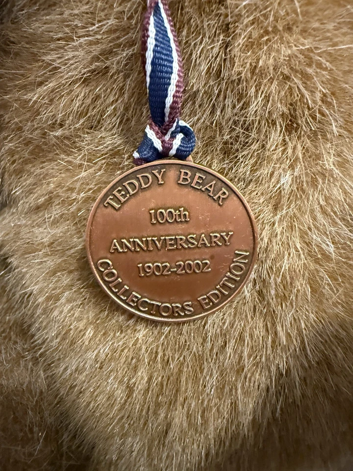 Boyd’s Theodore Bear 100th Anniversary Collector’s Signed Ltd Ed w/ Medal & Book - Image 4 of 4