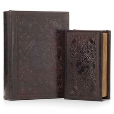 Buchtresor Buchattrappe verziert mit Ornamenten Buchsafe Box Schatulle Buchhülle