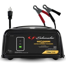 Schumacher Sc1320 6a Car Battery Charger Maintainer 6v 12v Fully Automatic