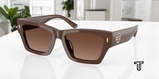 TORY BURCH TY7169U 1973T5 Solid Brown Gradient Polarized 52 m Women's Sunglasses