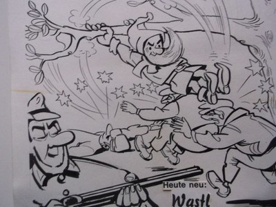 Original drawings WASTL and the iron Heinerle (Bastei Verlag) cover picture