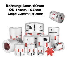 Klauenkupplung Elastomerkupplung Wellenkupplung Servomotor 14-105mm Alle Gr&ouml;&szlig;e