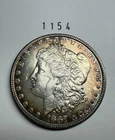 1887 P Morgan Silver Dollar US $1 90% Silver Coin Uncirculated