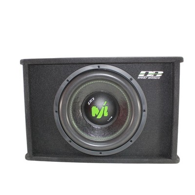 12'' 250 Watt 4-Ohm Loaded Car Audio Subwoofer Box with Amplifier Deaf Bonce